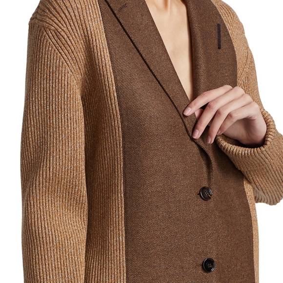 Burberry Blazer Panel Rib-Knit Cardigan - Picture 3 of 16